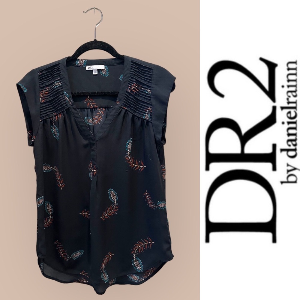 DR2 Daniel Rainn Black Tunic Top, Size PS‎